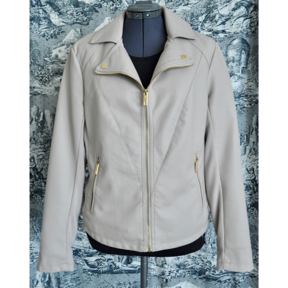 Kenneth Cole Reaction soft pink motorcycle jacket